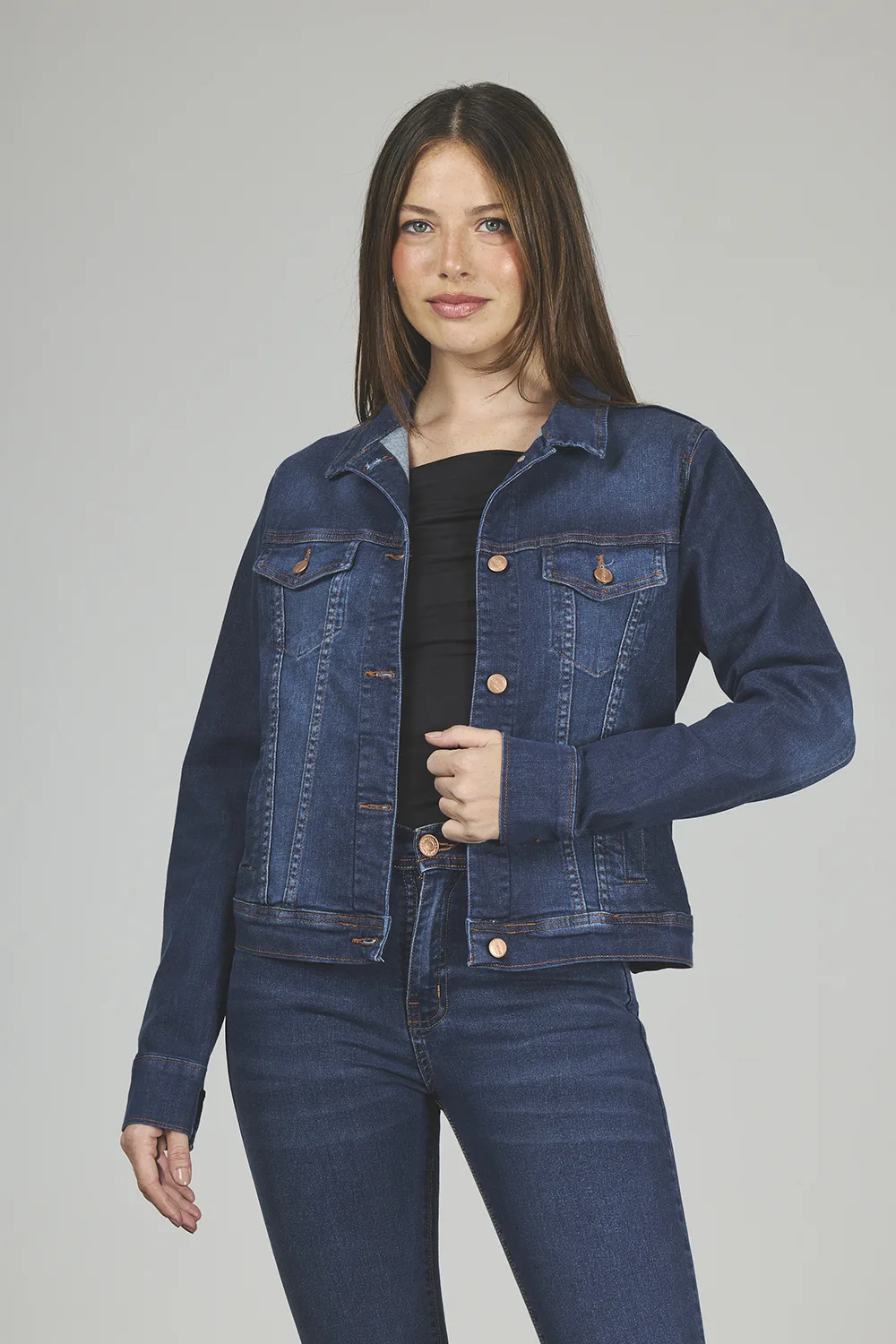 ART. 065 | CAMPERA AZUL CLÁSICO ELASTIZADO