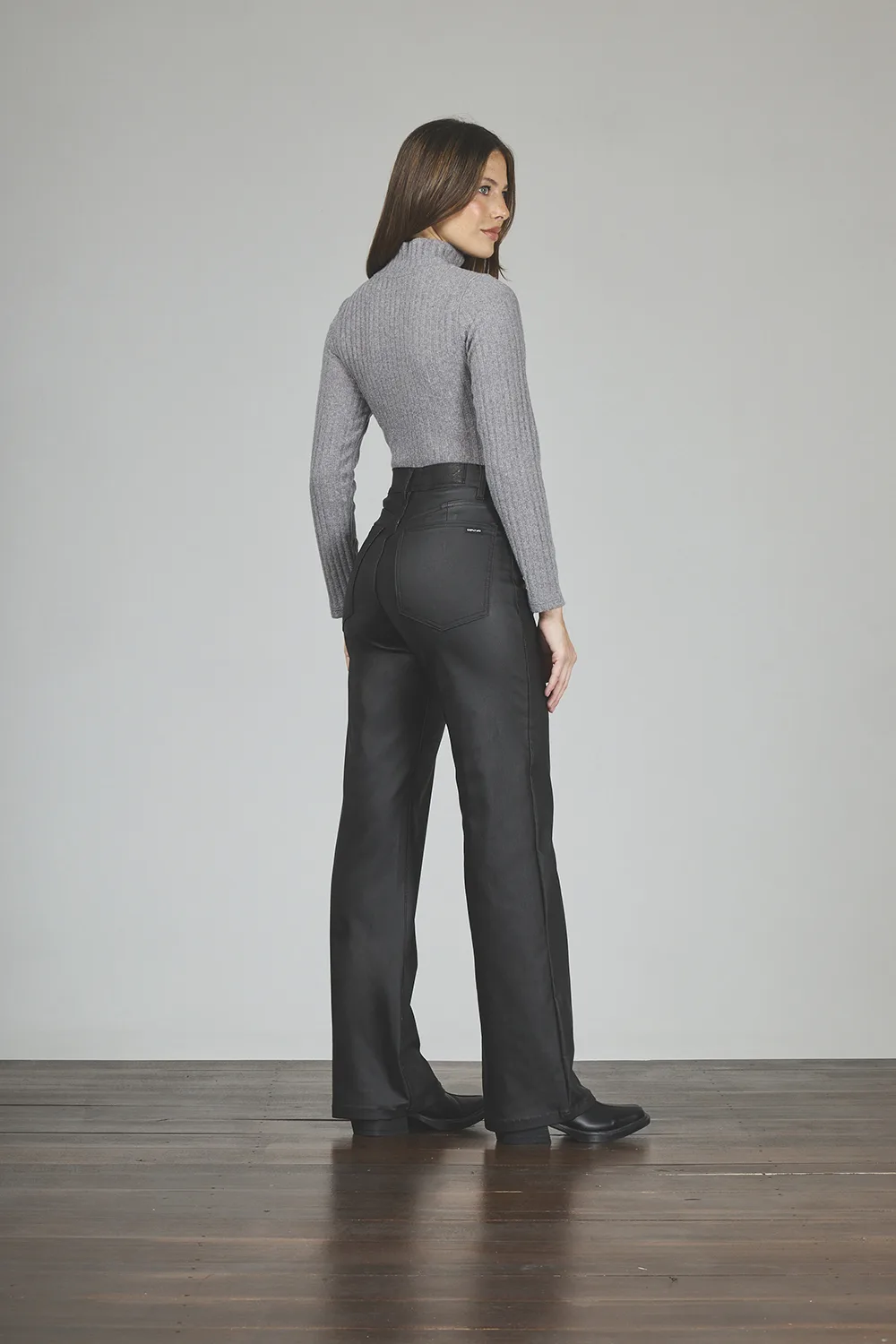 Alternative view of ART. 432 | WIDE LEG ENGOMADO ELASTIZADO
