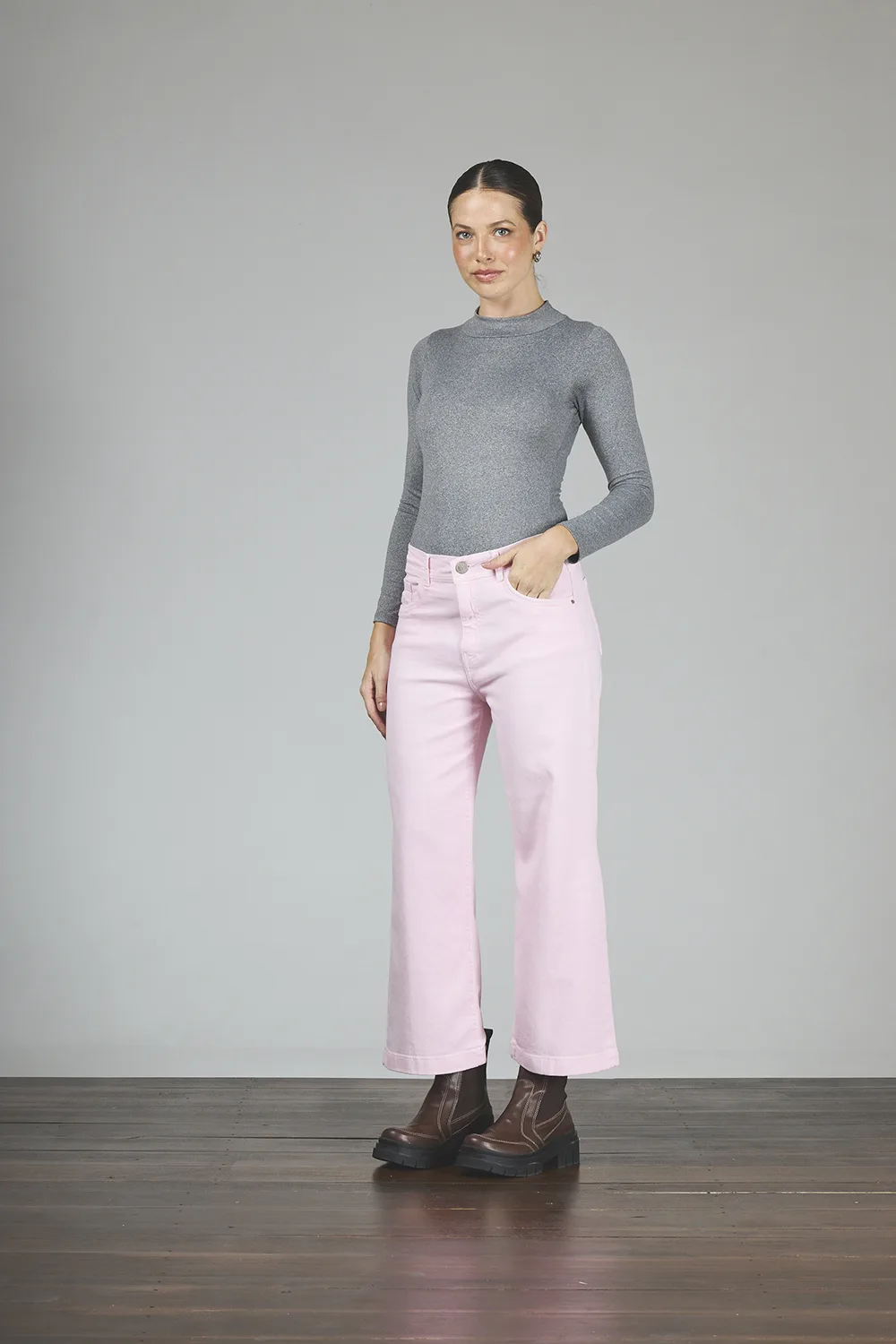 ART. 455 | CROP WIDE LEG ROSA ELASTIZADO