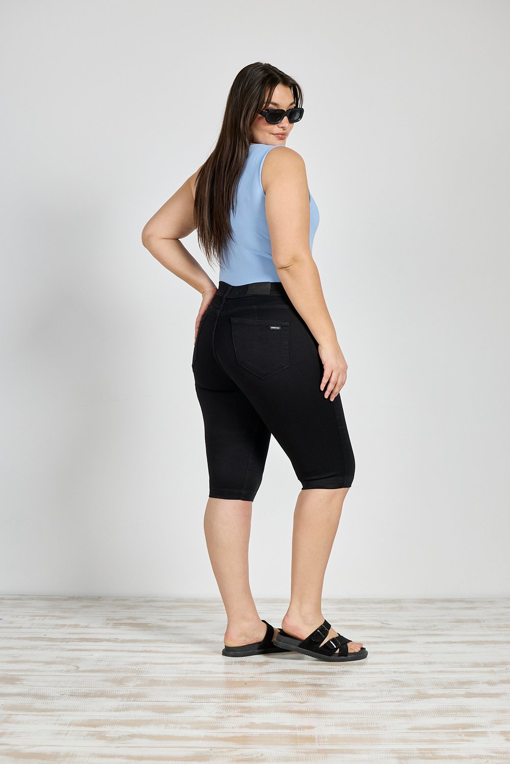 Alternative view of ART. M-509 | BERMUDA NEGRA CLASICA ELASTIZADA