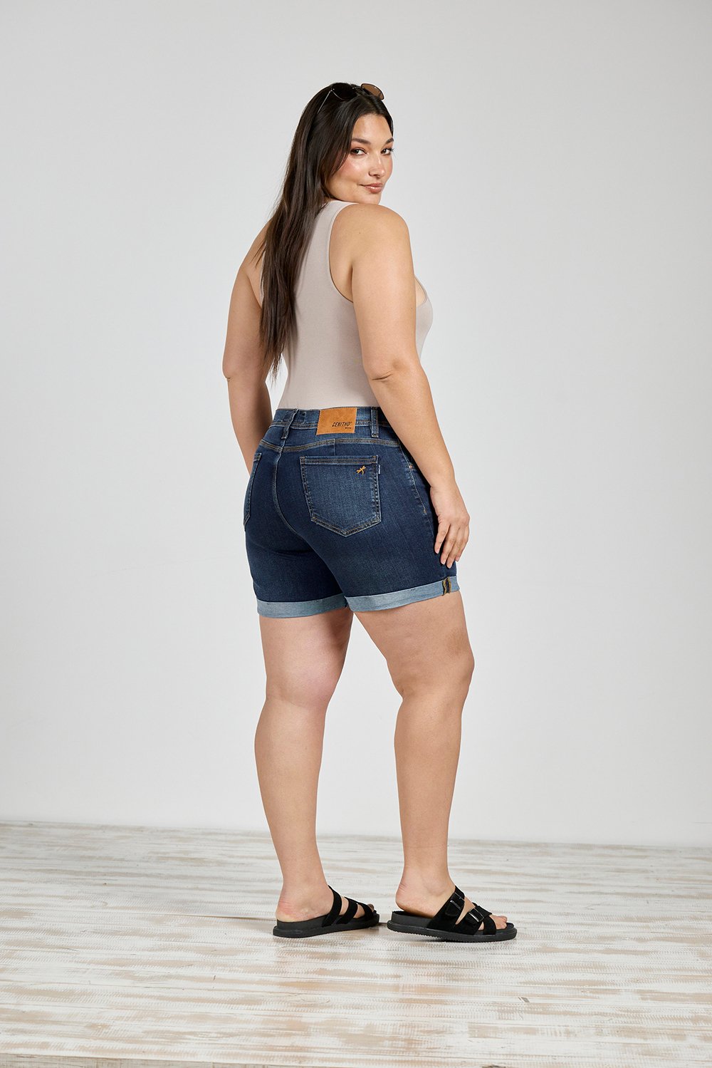 Alternative view of ART. M-555 | SHORT AZUL CLÁSICO CON DOBLES ELASTIZADO