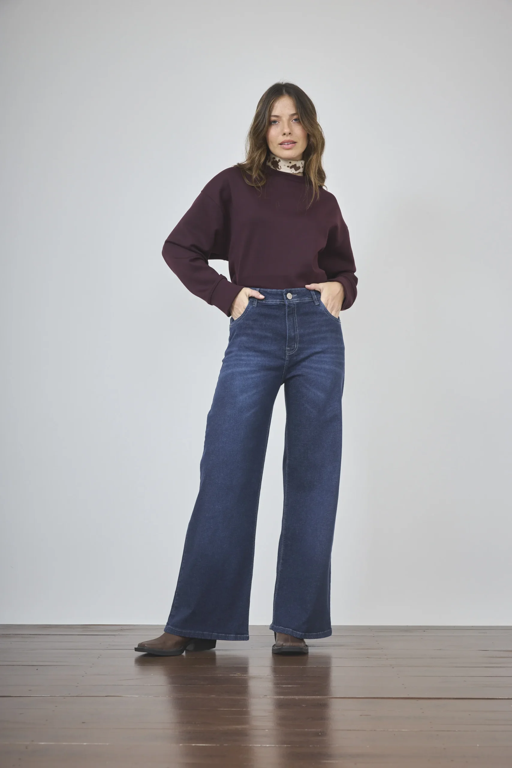 ART. 898 | WIDE LEG AZUL CLASICO ELASTIZADO