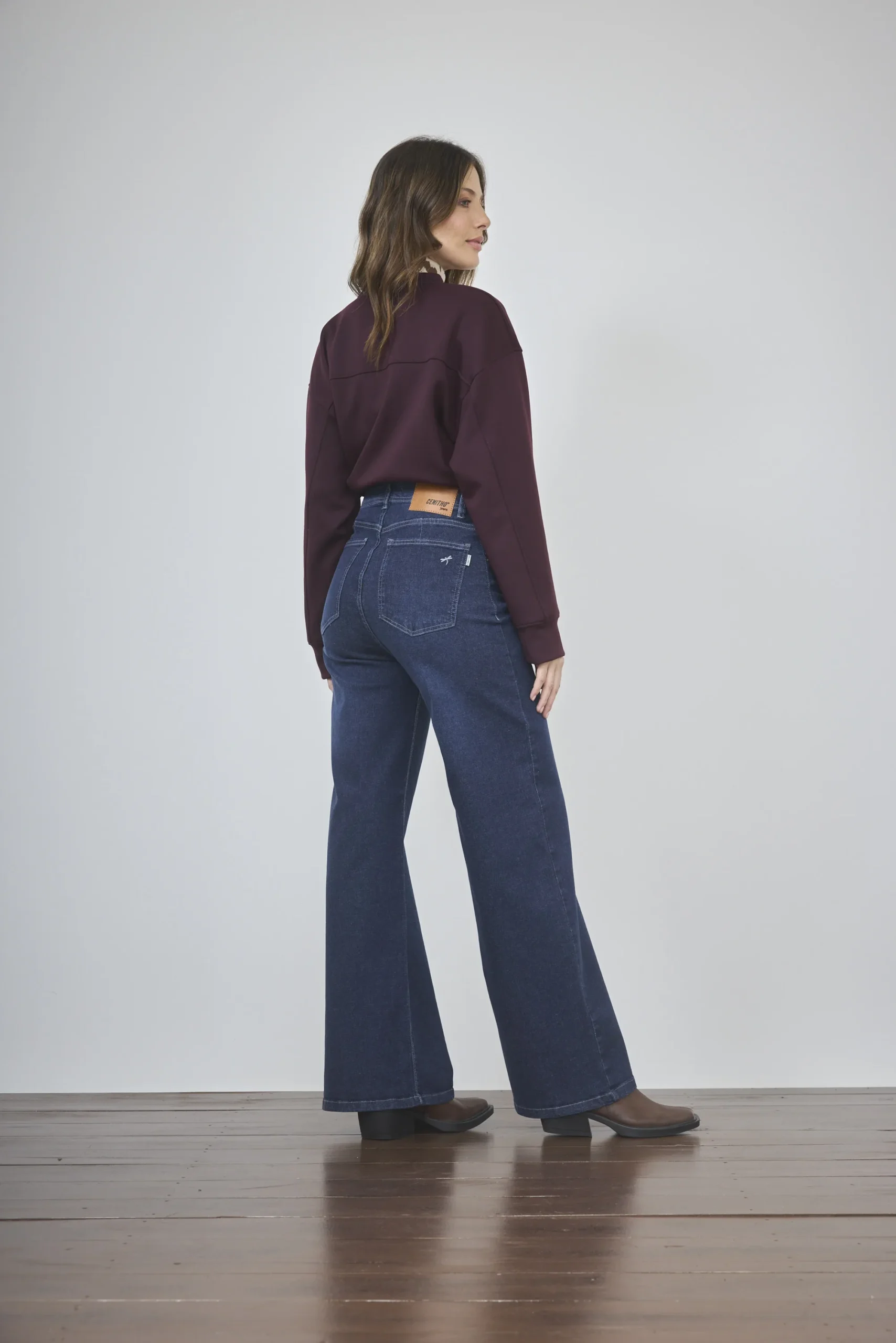 Alternative view of ART. 898 | WIDE LEG AZUL CLASICO ELASTIZADO